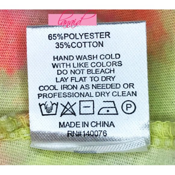 Generation Love Charlotte Tank Top Neon Bright Tie-Dye Tied Knot Scoop Neck M - Picture 4 of 6